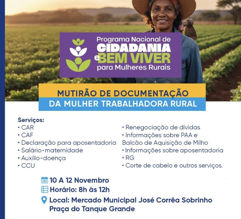 Prefeitura de Lagarto realiza Mutirão de Documentação da Mulher Trabalhadora Rural