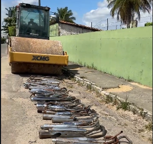 Operação Tolerância Zero: 7º BPM dá  destino final a escapamentos ilegais