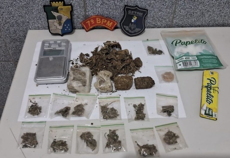 Homem tenta fugir de abordagem policial e é detido com drogas na SE-170