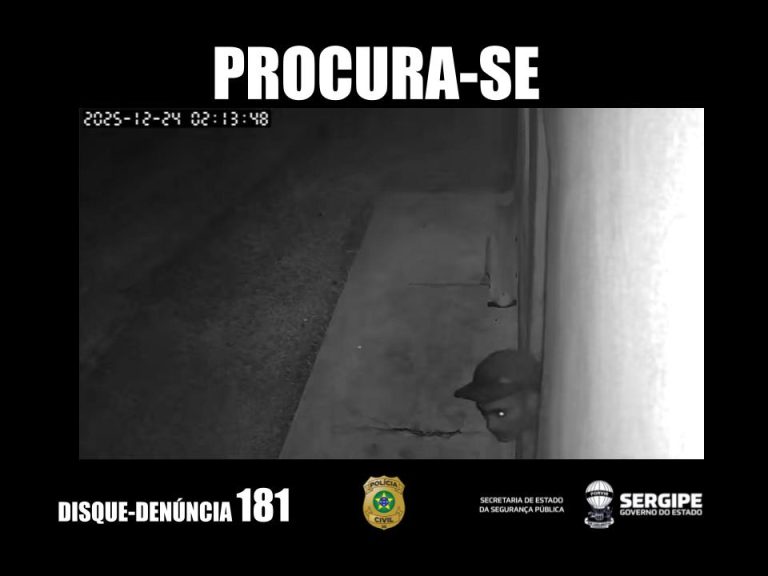 Polícia Civil divulga imagem de suspeito de roubo