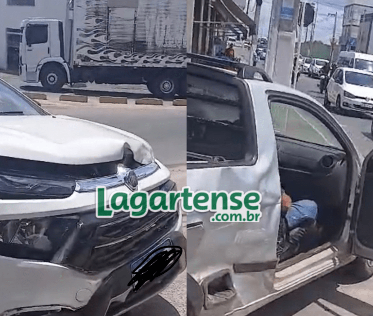 Carros colidem no trevo de acesso a Riachão, em Lagarto