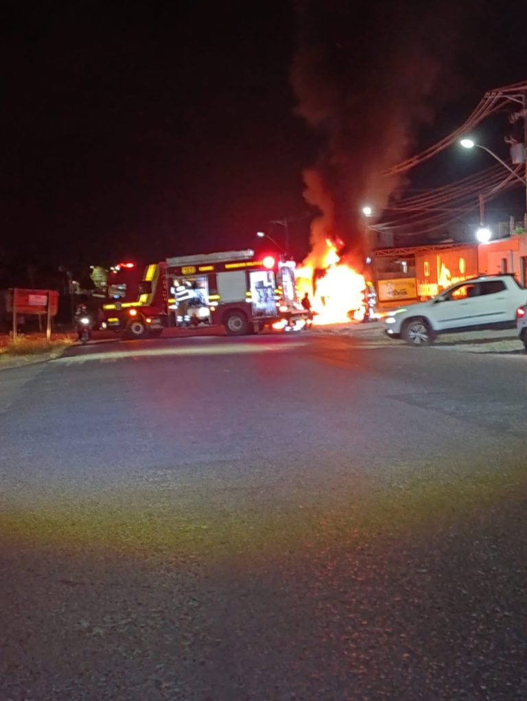 Vídeo: caminhão caçamba pega fogo em Lagarto