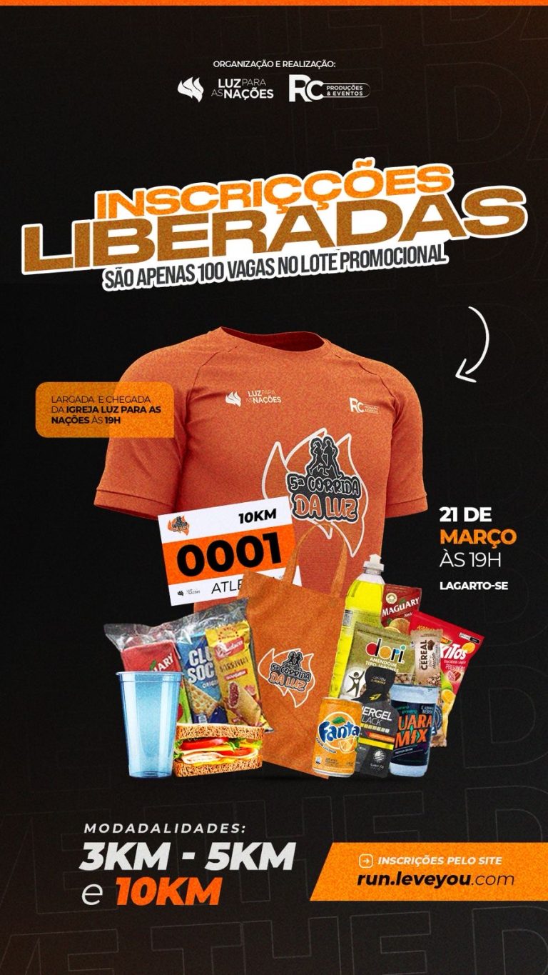 Inscrições abertas para Corrida da Luz 2026