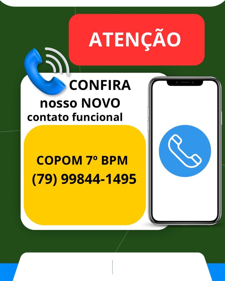 7º BPM divulga novo número de telefone