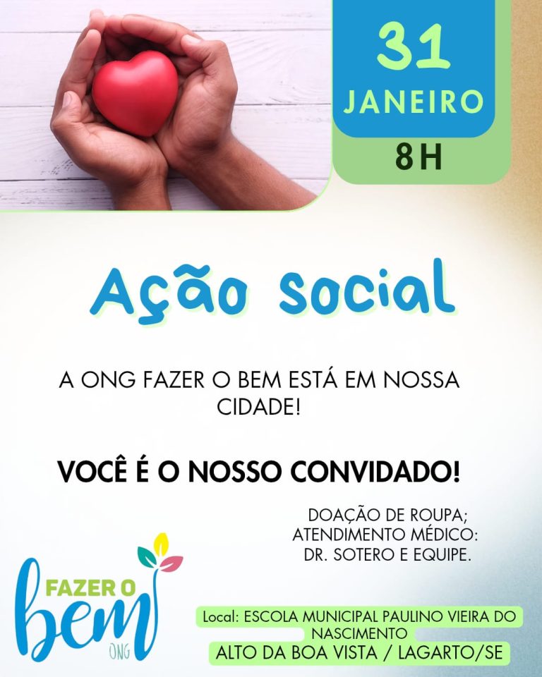 ONG Fazer o Bem realizará Mutirão da Graça e Paz em Lagarto