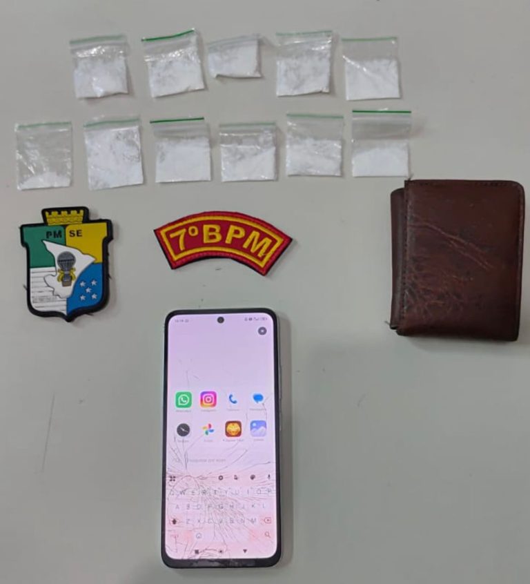 Suspeito é detido com 11 papelotes de substância análoga à cocaína em Lagarto