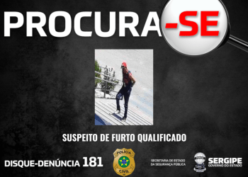 Polícia Civil divulga imagem de suspeito por furto qualificado