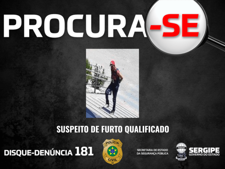 Polícia Civil divulga imagem de suspeito por furto qualificado