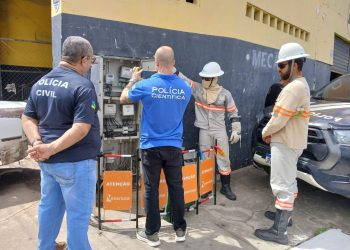 Operação conjunta prende três comerciantes flagrados por furto de energia