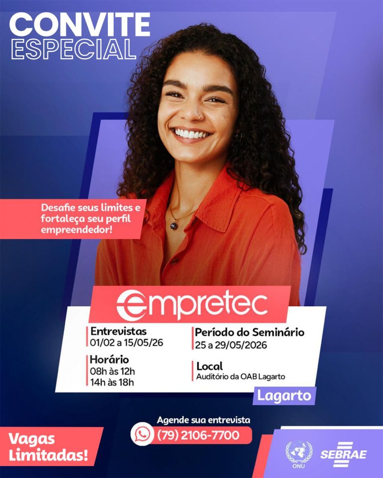 Empretec chega a Lagarto com vagas limitadas para empreendedores