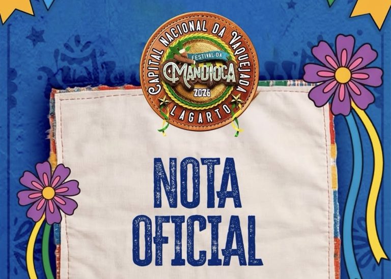 Prefeitura de Lagarto divulga nota sobre Festival da Mandioca 2026