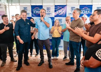Ao lado do deputado Fábio Reis e do senador Rogério Carvalho, prefeito Sérgio celebra novos investimentos para Lagarto