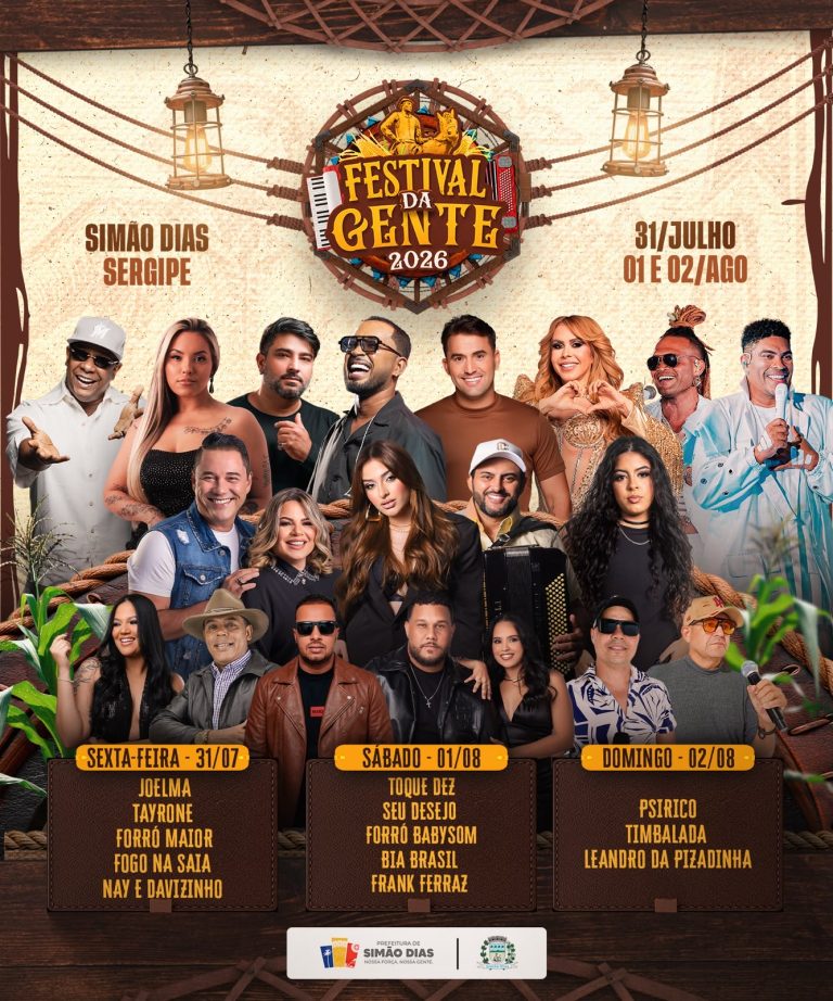 Com Seu Desejo, Toque Dez e Joelma, Festival da Gente movimenta Simão Dias no final do mês