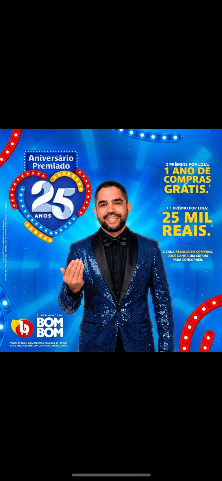 Supermercado Bombom comemora 25 anos com milhares de prêmios