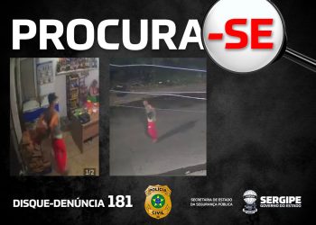 Polícia Civil divulga imagens de investigado por tentativa de roubo