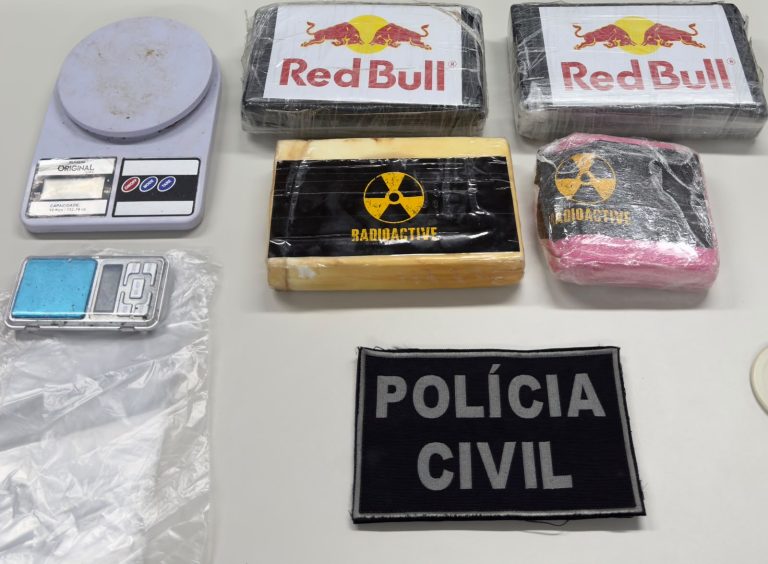 Polícia Civil prende foragido da Justiça e apreende 3,7 kg de cocaína